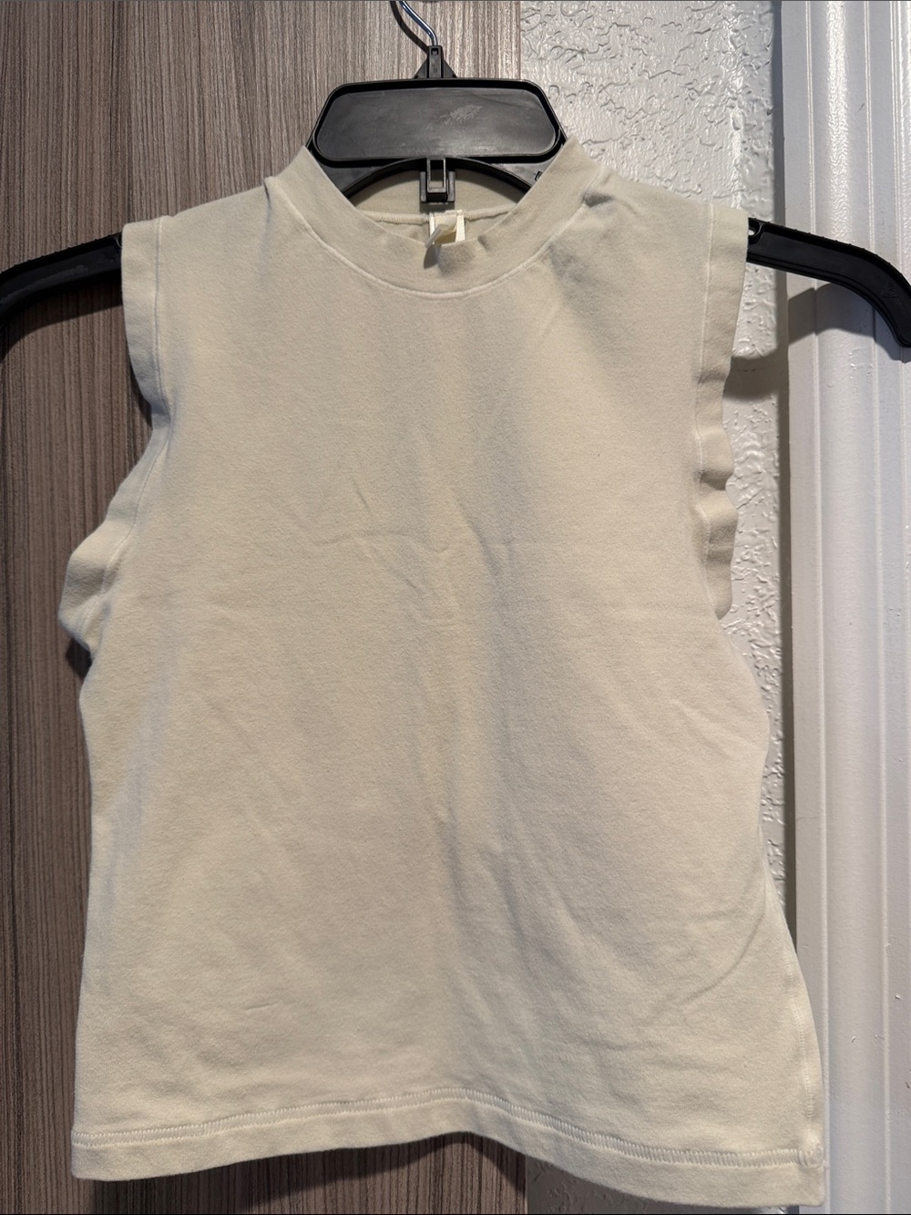 SKIMS Cream Mock Neck Sleeveless Tank